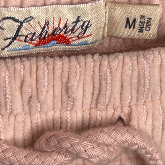 Faherty Pale Pink Corduroy Pull-On Elastic Tie Waist w/Pockets Sz M - Picture 9 of 10
